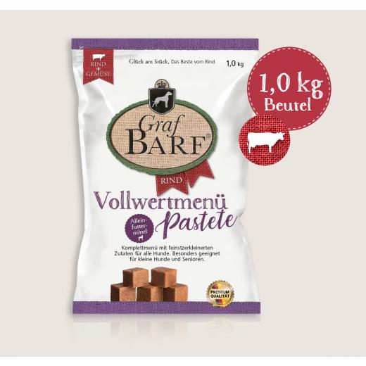 Graf Barf Rind Vollwertmenü Pastete 1,0kg