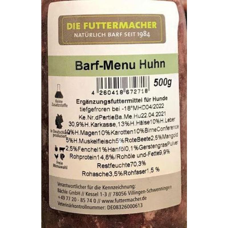 BARF Menü Huhn 1000g