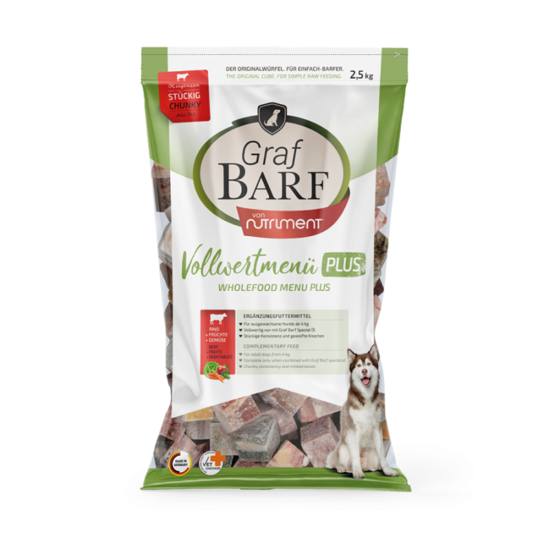 Graf Barf von Nutriment Rind Vollwertmenü Plus 2,5kg
